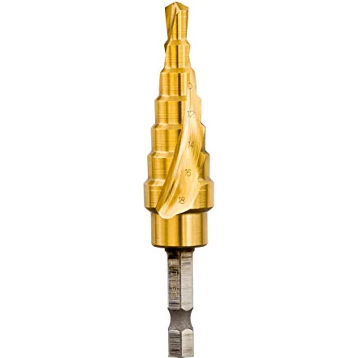 DeWalt DT5027-QZ Stufenbohrer HSS-G 6-18mm, Metallbohrer mit Split Point Spitze und Lasergravur für bessere Sichtbarkeit – Bild 1