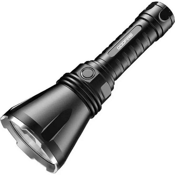 Superfire Godfire TF01, Taschenlampe mit 1000 m Reichweite, 4800 mAh Akku, IP55 wasserdicht, 4 Helligkeitsmodi
