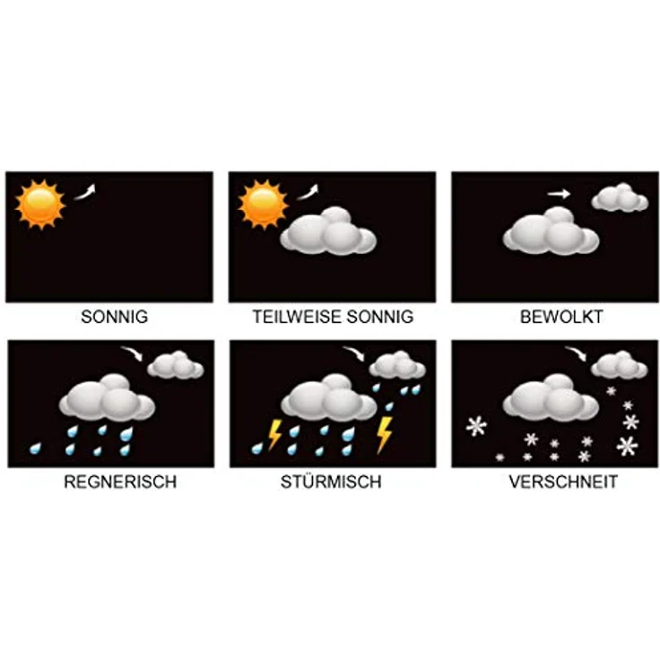 Technoline Wetterstation WS 6446 mit Farbdisplay, Innentemperatur, Außentemperatur, Luftfeuchte,Wettertendenzen, Temperaturtendenzen – Bild 5