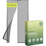 Nematek - Fliegengitter Wohnwagen Tür in 60x180 cm - hochwertige schwarze Insektenschutz Wohnwagentür mit starken Magneten