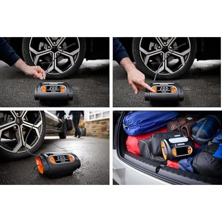 Osram OTI2130 TYREinflate 2130, Reifen-Kompressor mit digitalem Display, Auto-Stopp-Funktion und 3,5 m Stromkabel – Bild 10