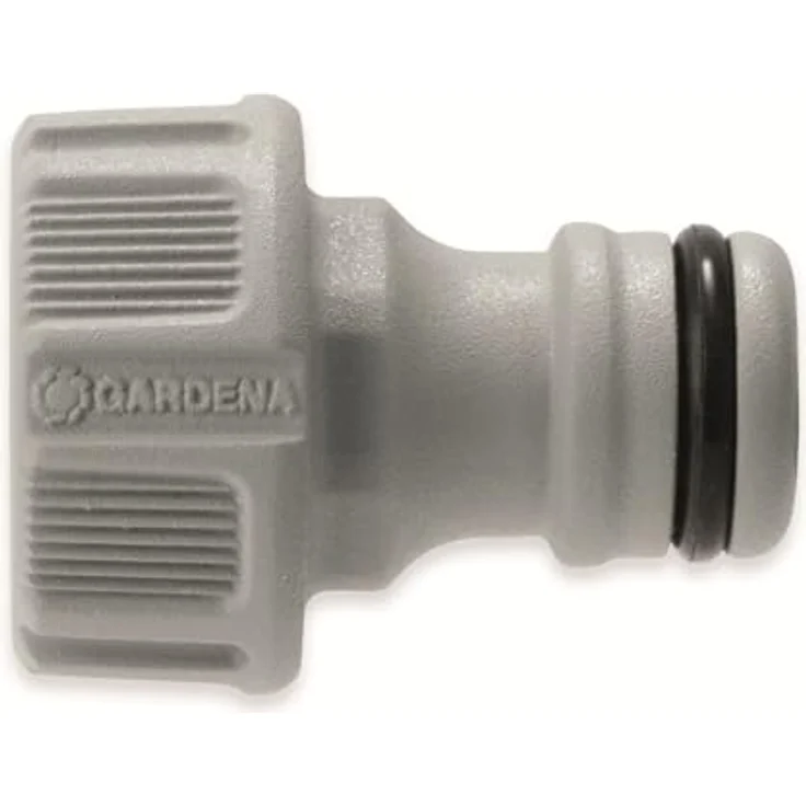 GARDENA Hahnverbinder 21 mm (G 1-2 Zoll): Anschluss für Wasserhähne mit Gewinde, wasserdichte Verbindung, einfache Handhabung, verpackt (18200-20) Bewässerungszubehör – Bild 3