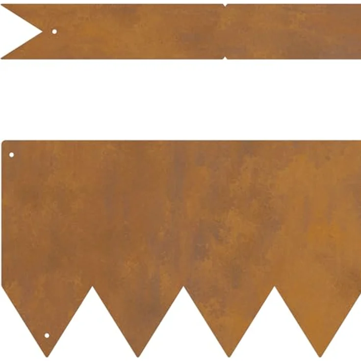 vidaXL Wetterstahl Gartenrandset, 10 rustikale Metallränder 100 x 0.5 x 15 cm, langlebige und wetterfeste Gartenbegrenzung in Braun – Bild 4