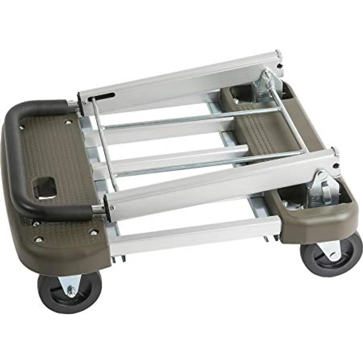 Stier Transportwagen STIER Plattformwagen aus Aluminium, verstellbar mit Tragkraft 150 kg, klappbar und leicht, Vollgummi-Bereifung – Bild 3