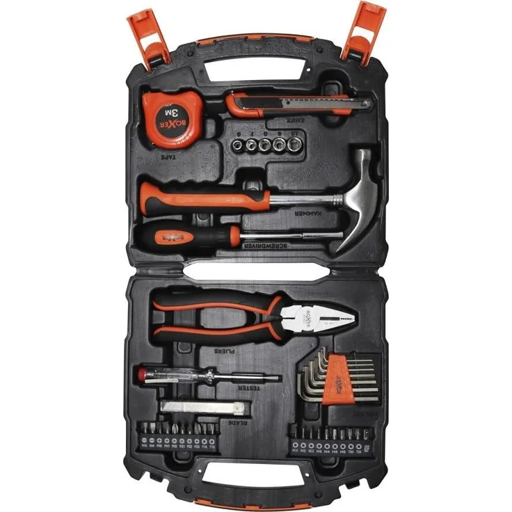 Boxer Werkzeugkoffer, Vaerktøjssaet - 50 Teile STARTER Kit, vielseitiges Set für Handwerker