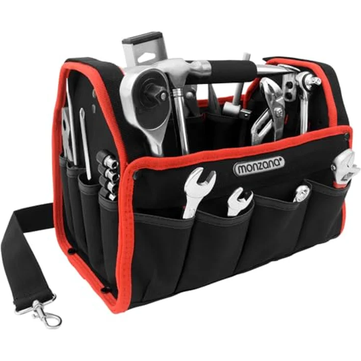 Werkzeugtasche Montagetasche Werkzeugbox Werkzeugkasten Werkzeug Schultergurt L 33 cm – Bild 3