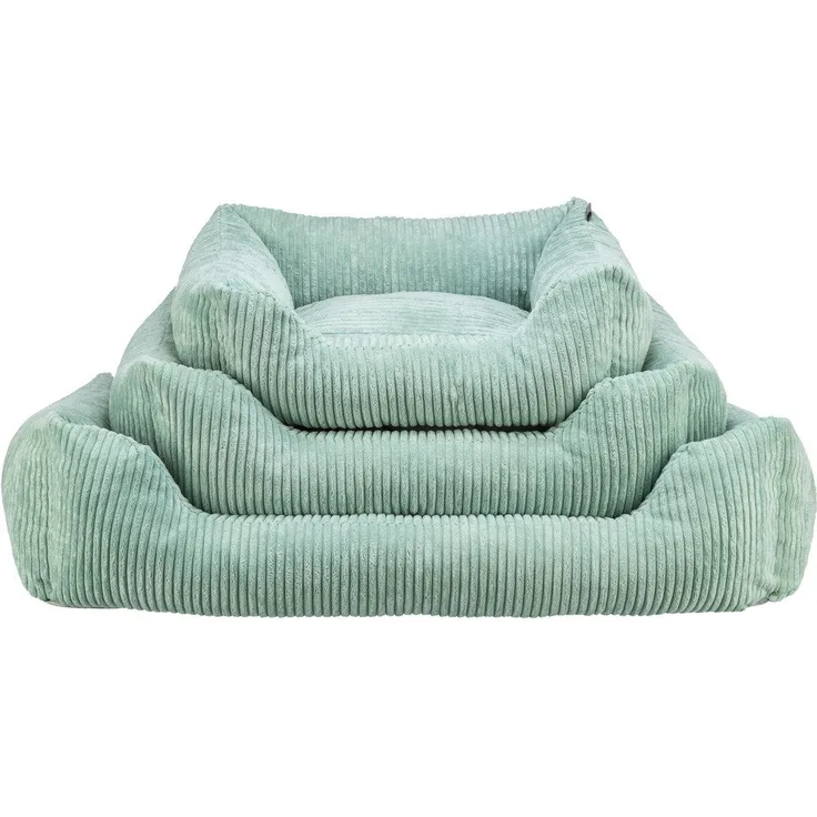 TRIXIE Tierbett Vital Bett Jonna salbei für Hunde, abnehmbarer Bezug, rutschfester Boden