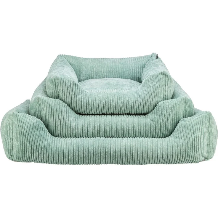 TRIXIE Tierbett Vital Bett Jonna salbei für Hunde, abnehmbarer Bezug, rutschfester Boden