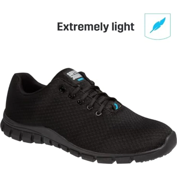 Safety Jogger KASSIE O1 A SRC Sicherheitsschuh, atmungsaktiv, rutschfest, ergonomische Laufsohle, schwarz – Bild 5