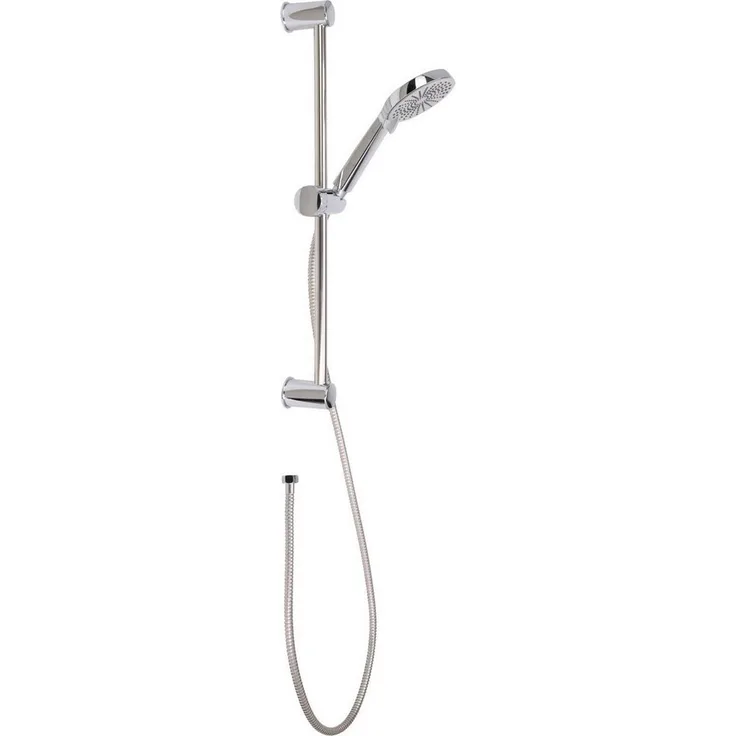 Bathroom Solutions Handbrause, (Brausestangenset) aus Edelstahl in Mattschwarz und Silber