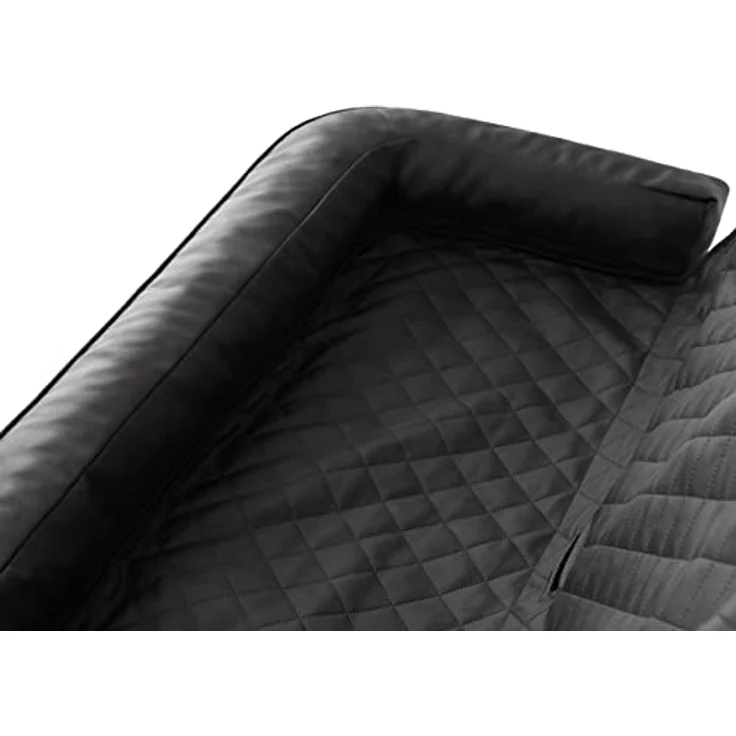 DOGGY Hundeautositz, Hundebox, Hundebett für kleine Hunde, 135 x 45 cm, Schwarz Skaj mit verstellbarer Passform und wasserabweisendem Material – Bild 4