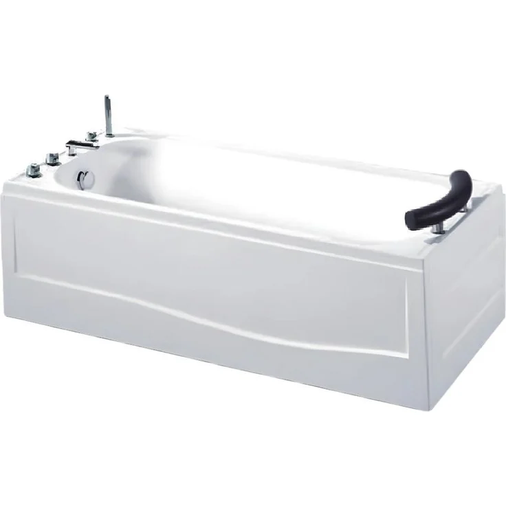 JVmoebel Badewanne Luxus Acryl Einbauwanne in Weiß, rechteckig, 160 cm, kratzfest, Made in Europe