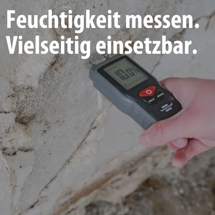 Brennenstuhl Feuchtigkeitsmessgerät FM-01, robuster Holz- und Baustoffmesser mit LCD-Display und Hold-Funktion – Bild 2