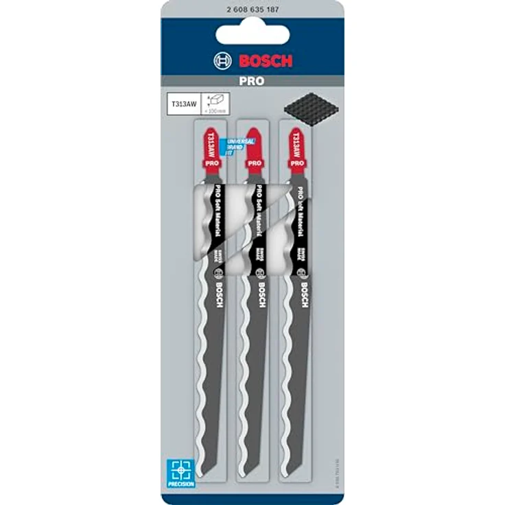 Bosch Professional Stichsägeblatt Special for Soft Material zum Sägen in weiche Werkstoffe (3 Stück, T 313 AW) – Bild 2