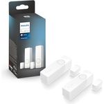 Philips Hue Secure Smart Home Kontaktsensor Doppelpack für Türen und Fenster, einfache Installation, Smart Home Security und Lichtsteuerung mit nur Einer App Bridge erforderlich, weiß