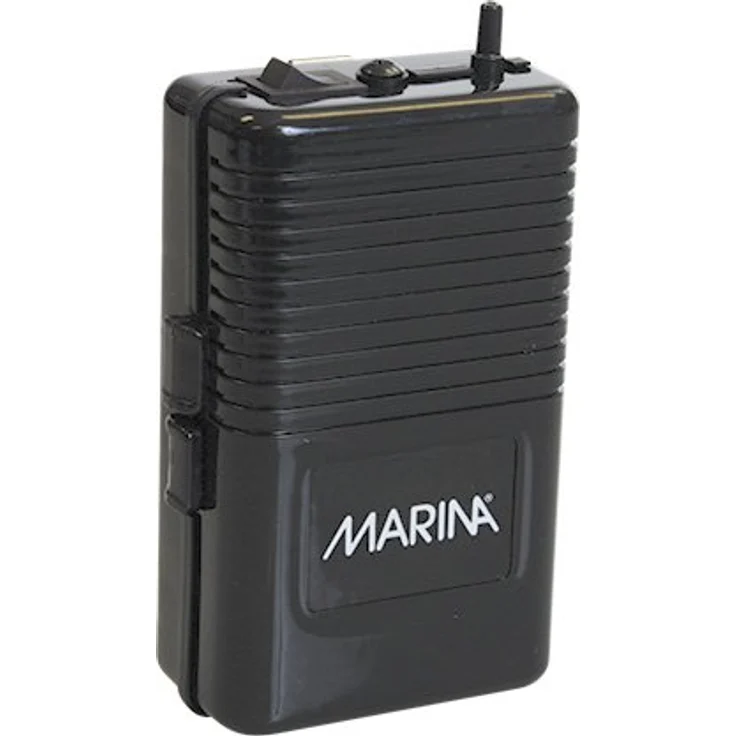 Marina 11134 Batterie Durchlüfterpumpe für Aquarien, verlässliche Back-up Luftquelle, mit Luftschlauch 45cm,und Austströmerstein, Schwarz – Bild 2