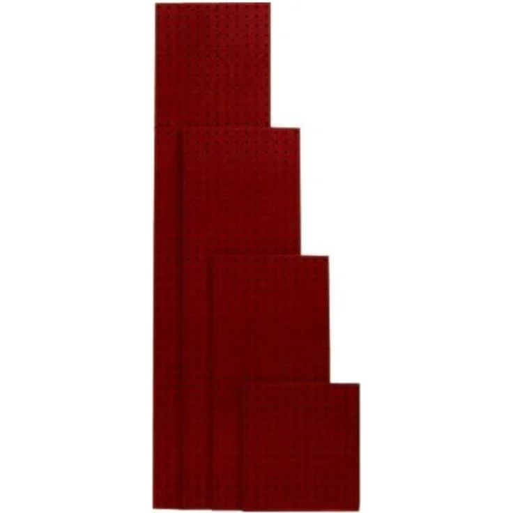 Magni Werkzeugwand, Lochplatte 495x457 mm aus robustem Metall, purpurrot RAL 3004 – Bild 1