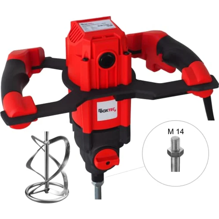 BOXTEC Rührwerk BOXTEC MXE 1800 W 2-Gang PROFI Rührwerk inkl. M14 Rührkorb, kraftvoller 1800W Motor, Softstart, ergonomischer Handgriff – Bild 3