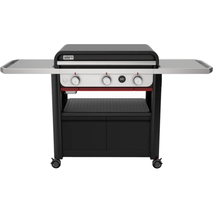 Weber Slate GPD76, Premium Plancha 76cm Gasgrill mit digitaler Temperaturanzeige und porzellanemaillierter Antihaft-Grillfläche