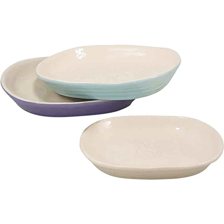 Nobby 82449 Katzen Keramik Schale Jada Flieder/Creme; 16 x 12 x 2,5 cm, 0,10 l – Bild 2