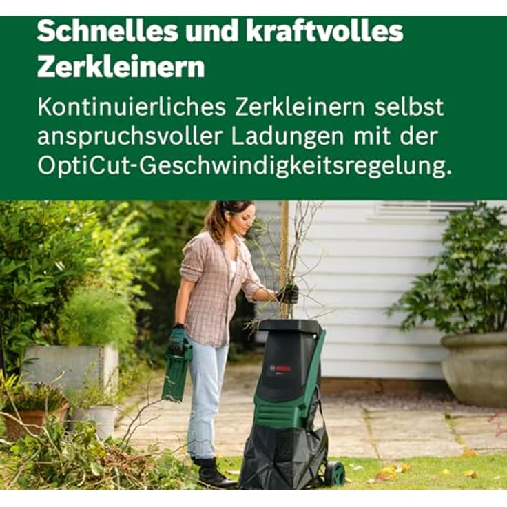 Bosch Häcksler AXT Rapid 2000 - im Karton, Schnittgeschwindigkeit 3650 U/min, Schneidekapazität 35 mm – Bild 3