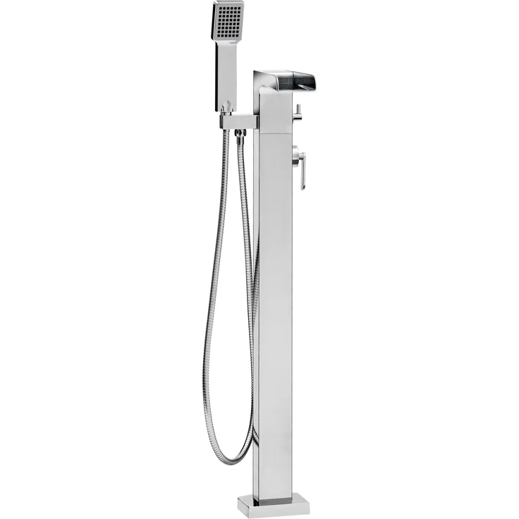 Ottofond Freistehende Armatur NIAGARA, Duscharmatur mit offenem Wasserlauf und flacher Handbrause