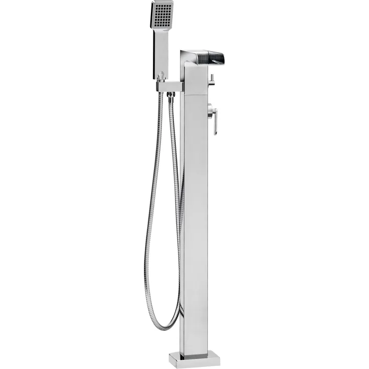 Ottofond Freistehende Armatur NIAGARA, Duscharmatur mit offenem Wasserlauf und flacher Handbrause
