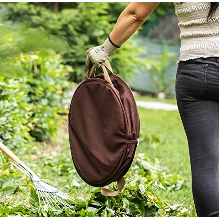 Windhager Gartenabfallsack Pop-Up CANVAS, Gartensack, Laubsack selbstaufstellend, Grünschnitt-Sack, Laubkorb, Springsack, 120L, Ø50 x 60cm, 07577 – Bild 3