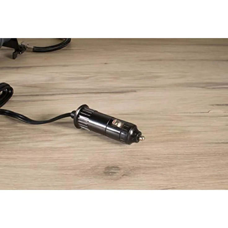 Mauk Mini Kompressor 12V, 10 bar mit Druckmanometer, Anschluss über Zigarettenanzünder, inkl. 4 Adapter – Bild 5