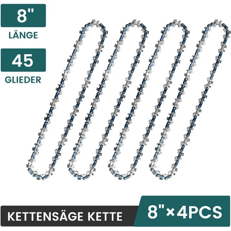 Bundviel Ersatzkette 1/4" 1,1mm für Mini-Kettensägen, kompatibel mit 6/8 Zoll, inklusive Schwert