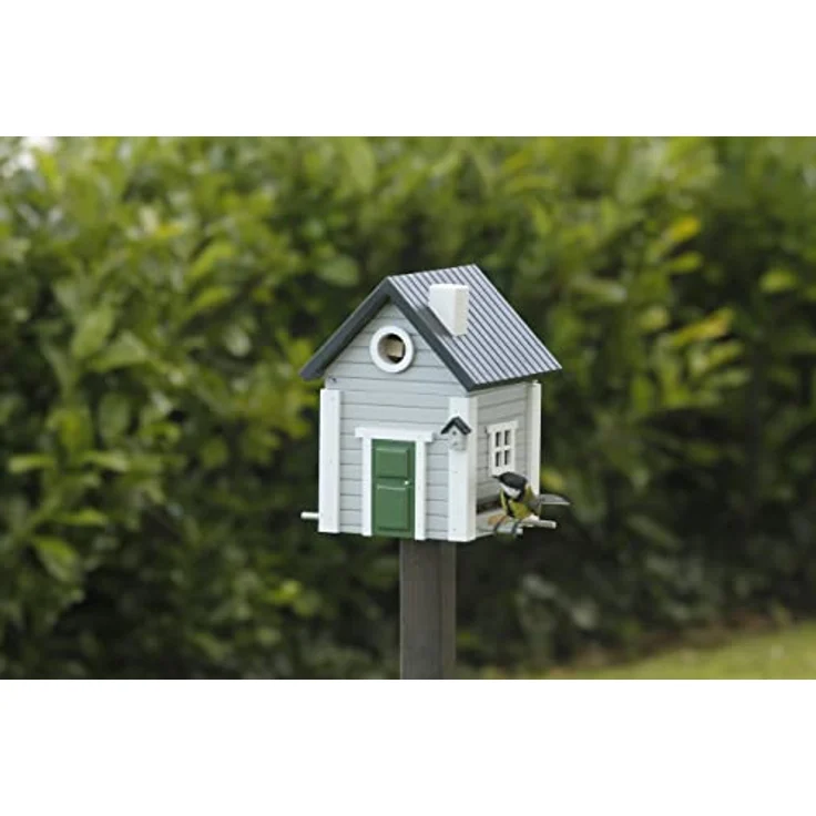 Wildlife Garden WG119 Multiholk Graues Haus - Der Kombinierte Futtertisch und Nistkasten aus Holz – Bild 3