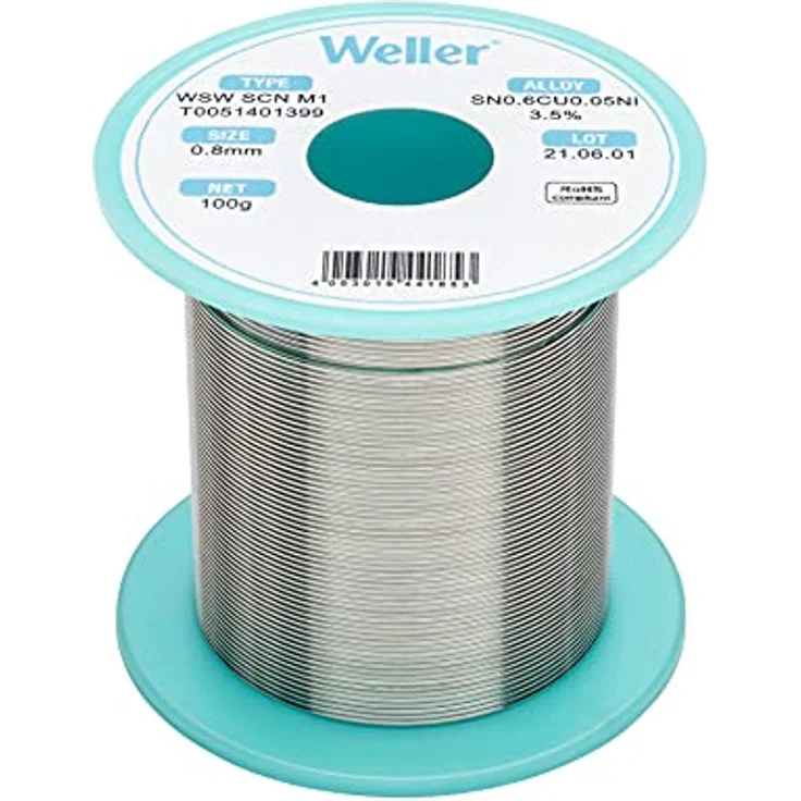 Weller WSW SCN M1 LÖTDRAHT 0,8MM 100g Lötzinn 100g – Bild 2
