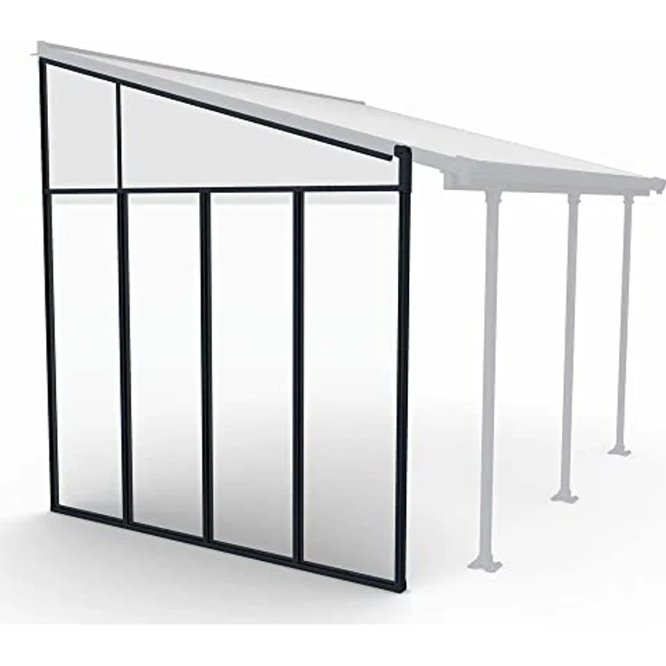 Palram Canopia Seitenwand - Kompatibel Mit Allen Terrassenüberdachungen Mit 3 Meter Tiefe, Grau 704484 – Bild 2