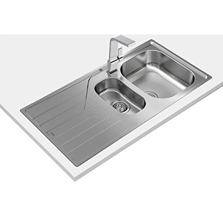 Teka Universe 60 T-XP 1½C 1E Einbauspüle, wendbar, Edelstahl, großes Becken mit Abtropffläche, 60 cm