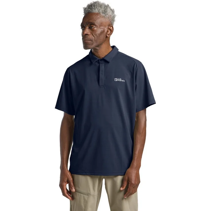 Jack Wolfskin Poloshirt DELGAMI POLO M, atmungsaktiv und inspiriert von den Bergen – Bild 1