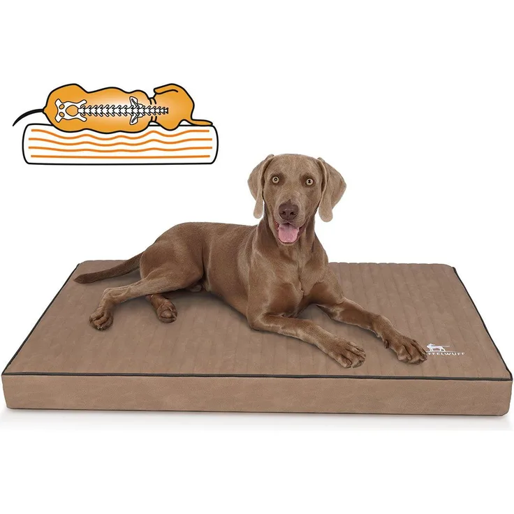Knuffelwuff Hundematte Palomino, Orthopädisch, 10 cm hoher orthopädischer Kern, verschiedene Farben
