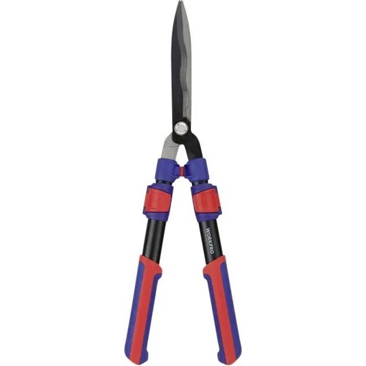 WorkPro Akku-Heckenschere Heckenschere, Einstellbarer Holm mit präzisionsgeschliffenen Stahlklingen