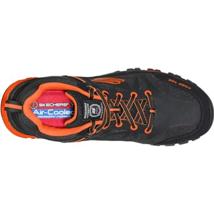 Skechers 200188EC-BKOR Pending Arbeitsschuh, Outdoor-Trail-Design mit metallfreier Durchtrittshemmung und Stahlkappe, Spiderman-Look – Bild 5