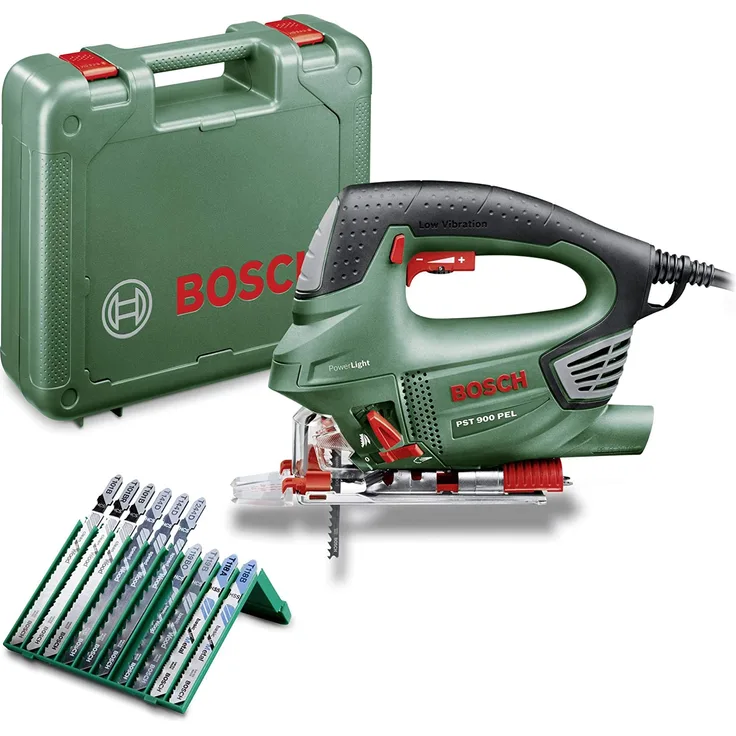 Bosch PST 900 PEL inkl. Sägeblatt-Set (10-tlg.) (0 603 3A0 201)