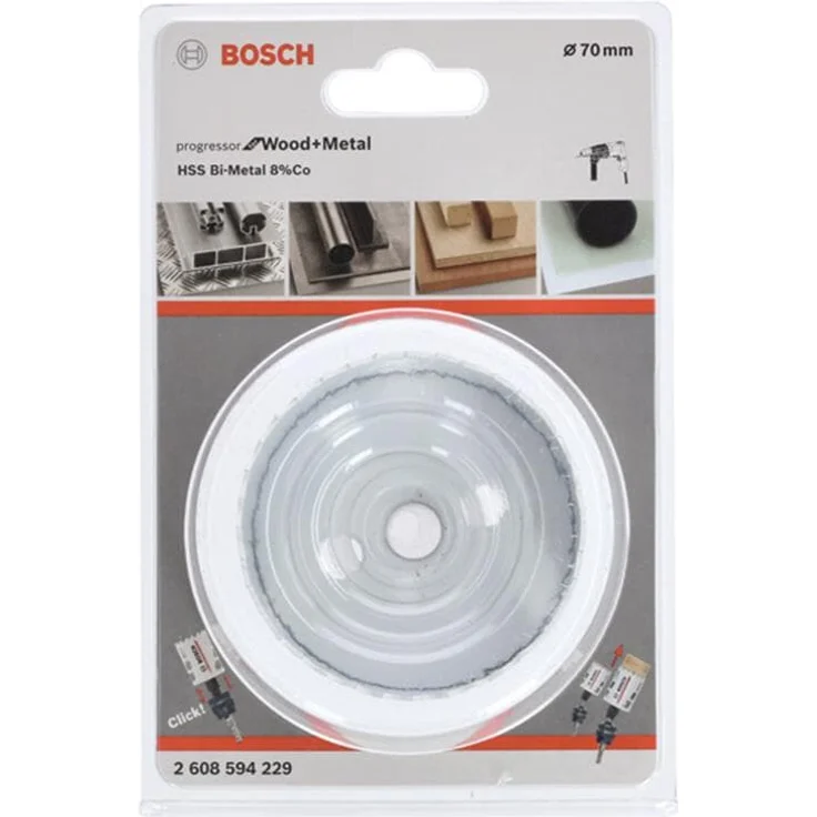 Bosch Professional Lochsäge Progressor for Wood & Metal (Holz und Metall, Ø 70 mm, Zubehör Bohrmaschine) – Bild 1