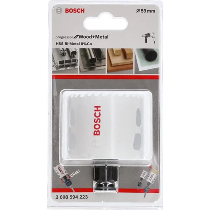 Bosch Professional Lochsäge Progressor for Wood & Metal (Holz und Metall, Ø 59 mm, Zubehör Bohrmaschine) – Bild 1