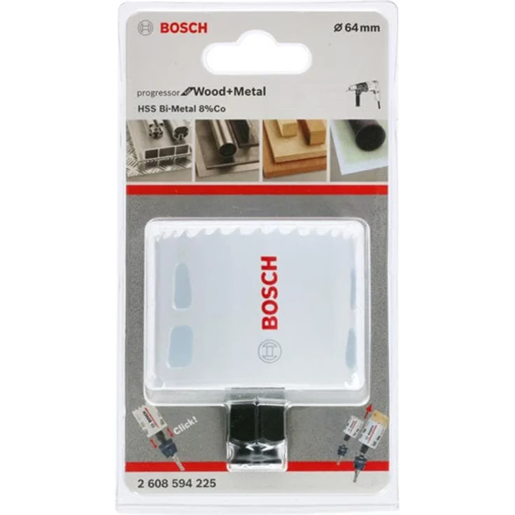 Bosch Professional Lochsäge Progressor for Wood & Metal (Holz und Metall, Ø 64 mm, Zubehör Bohrmaschine) – Bild 1