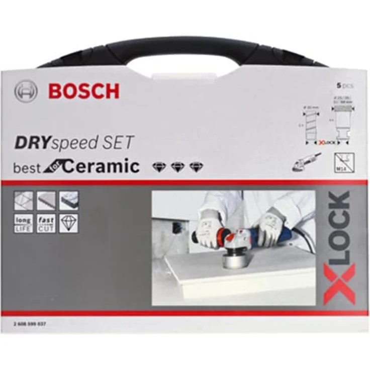 Bosch Professional 5tlg. Diamanttrockenbohrer Set Best (für Keramik, X-LOCK, Dry Speed, Ø 20-25-35-51-68 mm) – Bild 2