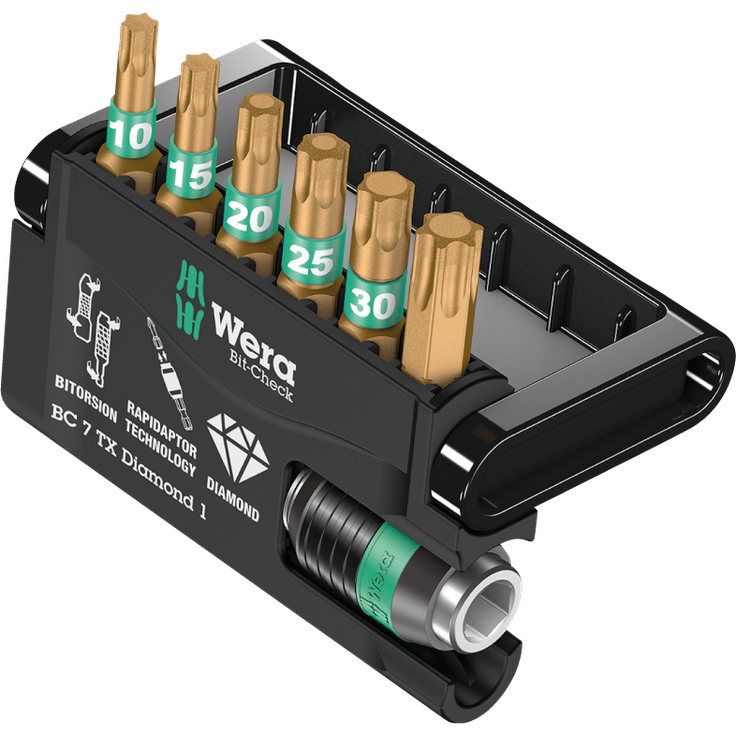 Wera Bit-Sortiment, Bit-Check 7 TX Diamond 1, 7-teilig, 05057415001 - Preisvergleich – Bild 1