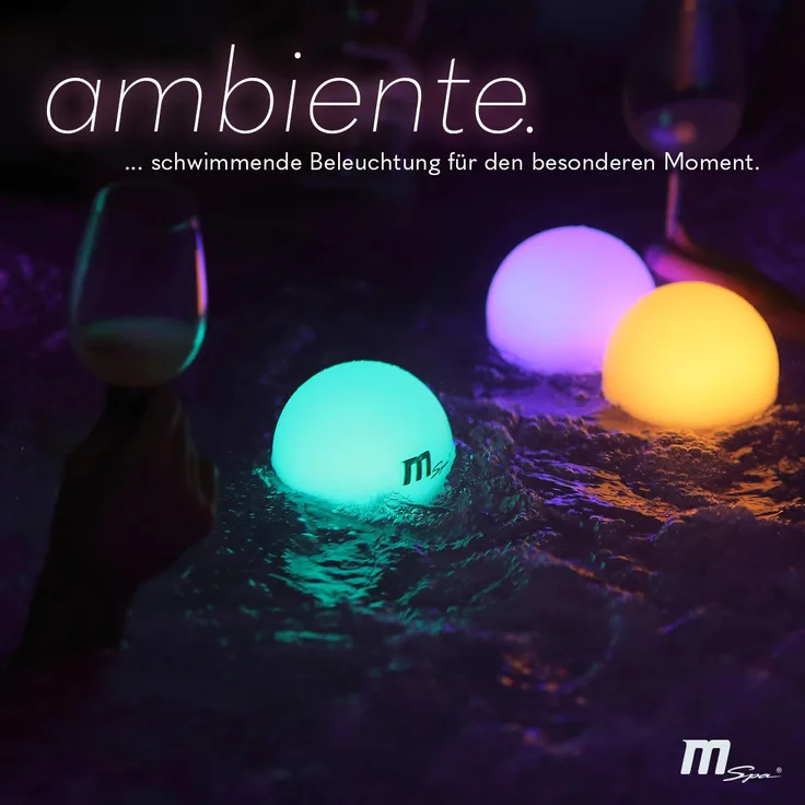 Miweba Mspa Whirlpool schwimmende Ambientebeleuchtung wasserdicht Schwimmleuchte