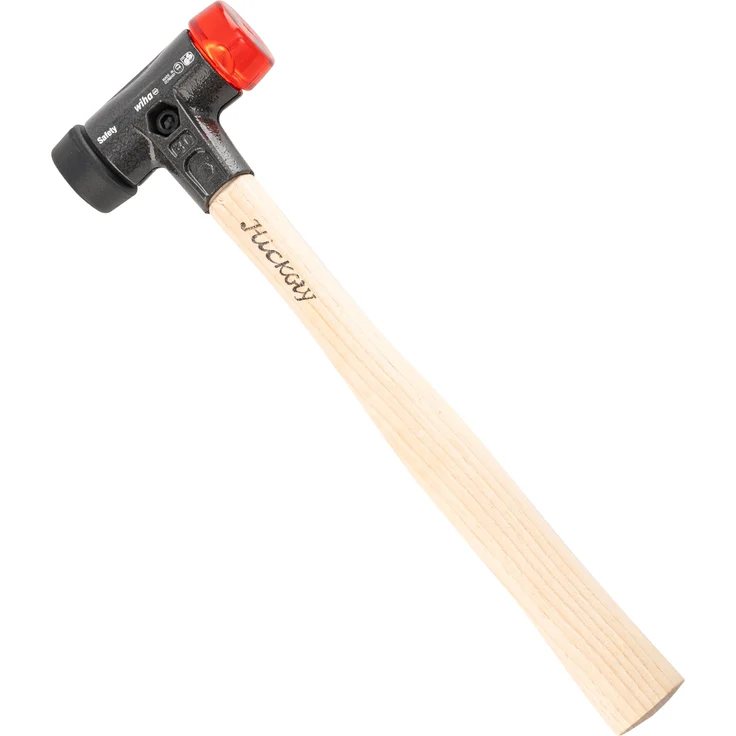 Wiha Schonhammer Safety mittelweich und hart (26611) I Gummihammer mit hochwertigem Hickory Holzstiel I Rund-Schlagkopf 30mm - Preisvergleich – Bild 13