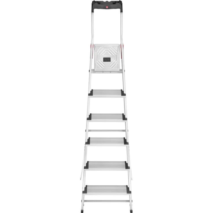 Hailo L80 ComfortLine, Alu-Sicherheits-Stehleiter, 6 Stufen – Bild 2