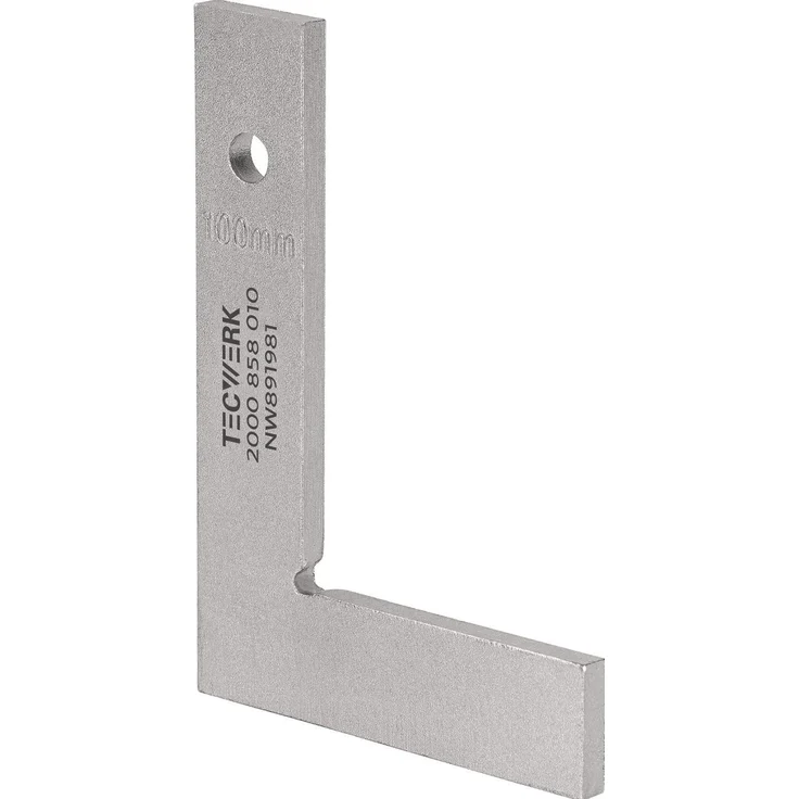 Tecwerk Schlosserwinkel, Winkelmesser aus verzinktem Stahl, Schenkellänge 750 mm, geprüft und korrosionsbeständig