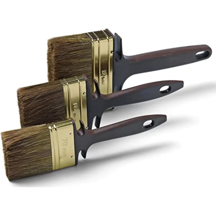 Schuller Eh'klar 71140 Timber FS PRO Set, 3-teiliges Lasur-Pinsel Set mit Kunststoffstiel, Größen 70, 100 und 120mm, geeignet für Holzschutz und Lasuren