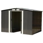 VaGo-Tools Gartenhaus VaGo Gerätehaus Geräteschuppen 205×257x192 Garten, Metall Geräteschuppen Satteldach mit Fundament, anthrazit